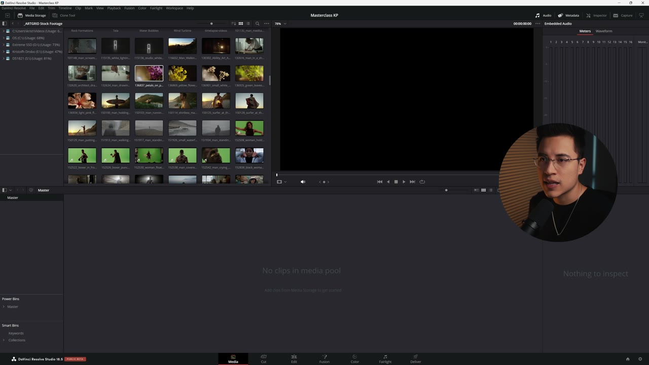 Organización de medios y clips