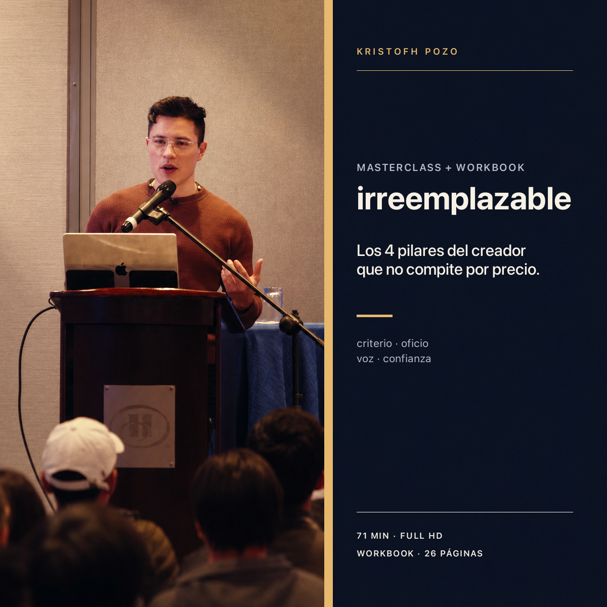 Masterclass y workbook IRREEMPLAZABLE